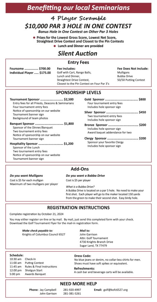 Golf Tournament Info